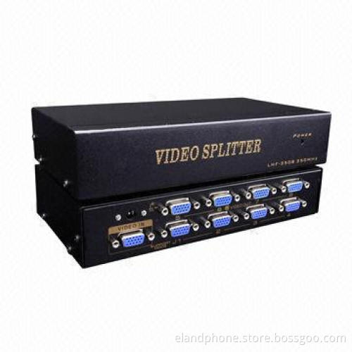 VGA splitter, 8 ports, 350MHz, up to 1,920*1,440